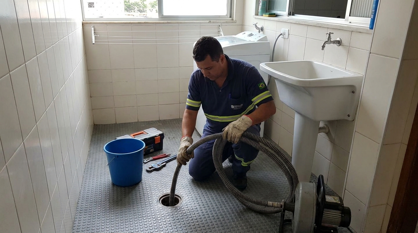 Desobstrução na Cozinha em Uberlândia‑MG