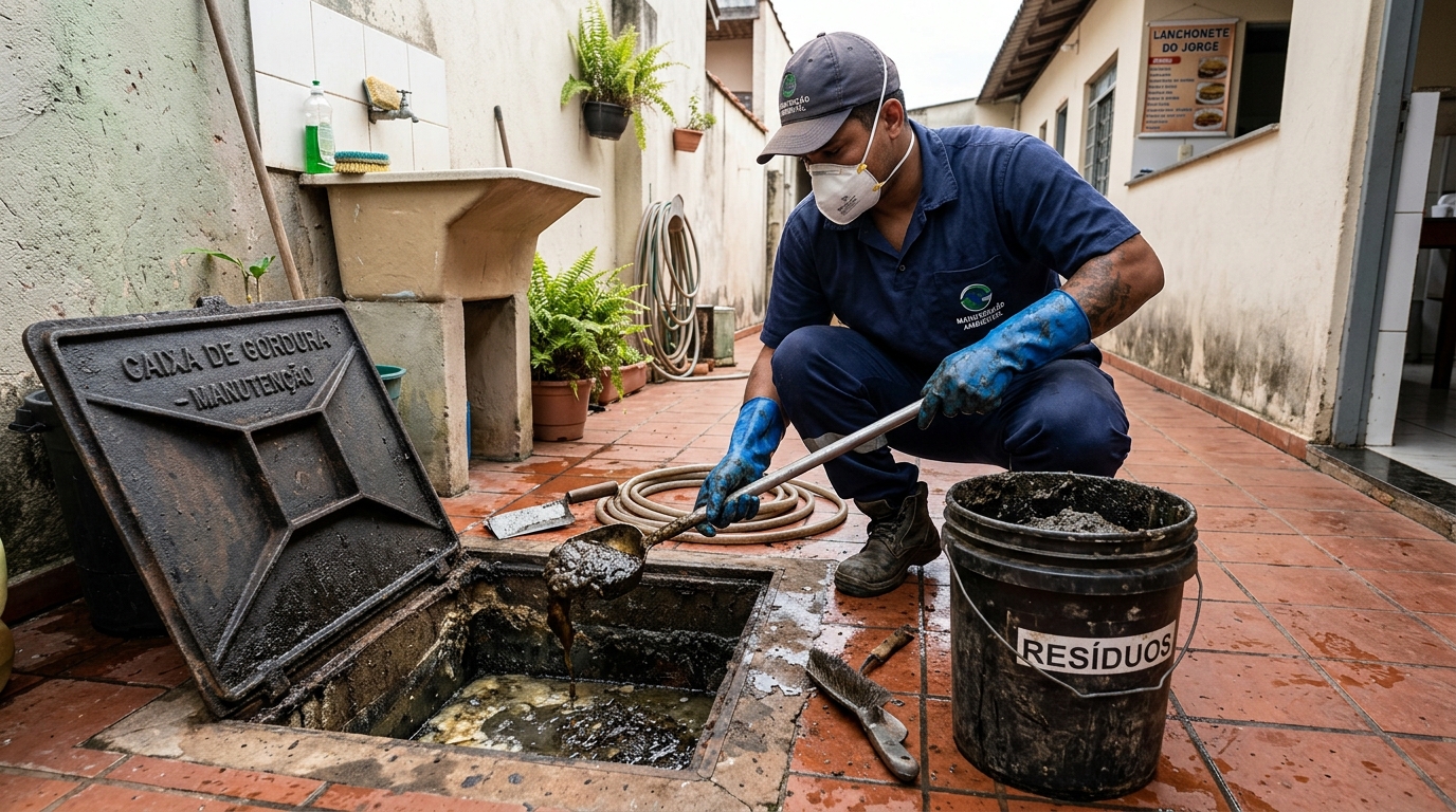 Manutenção de Caixa de Gordura em Uberlândia‑MG